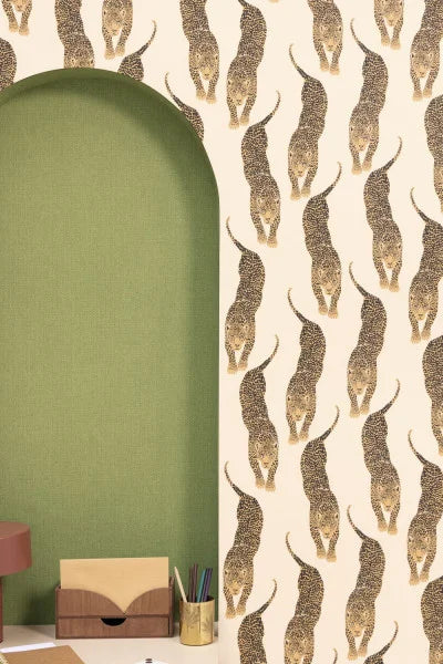 Uni Mat Wallpaper - Vert Kaki