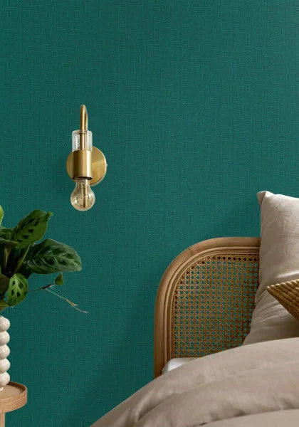 Uni Natte Wallpaper - Vert Bouteille
