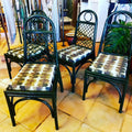 Antique Green Cane Chair x 1