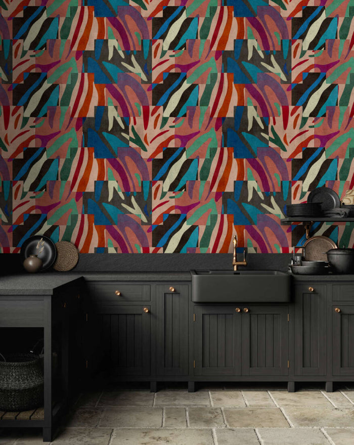 Urban Jungle Crossroads - Custom Sized Wallpaper Mural (per m2)
