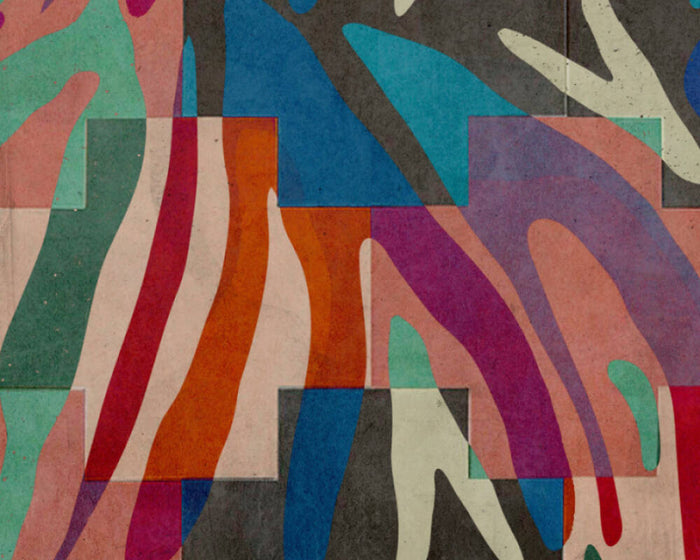 Urban Jungle Crossroads - Custom Sized Wallpaper Mural (per m2)