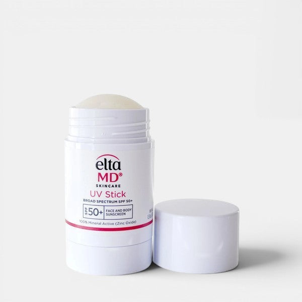 Elta MD UV Stick sunscreen on a light grey background.