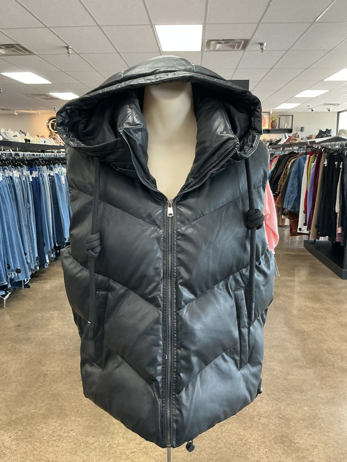 Vest Puffer & Quilted By Tcec In Black, Size:L