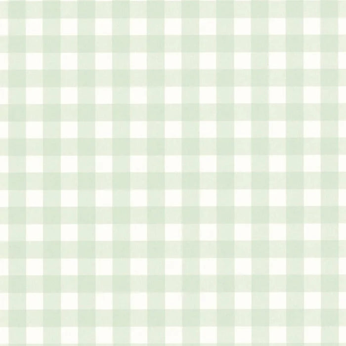 Victoria Gingham Wallpaper - Vert D'eau