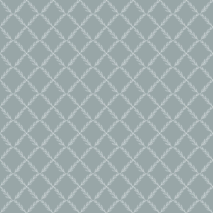 Vide - Leafy Geo Wallpaper - Blue