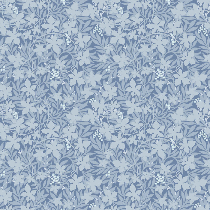 Vinbarsblad Wallpaper - Blue - Discontinuing