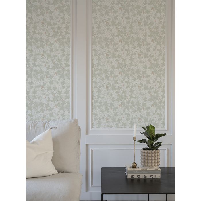 Vinbarsblad Wallpaper - Green - Discontinuing