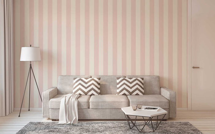 Vinyl Stripes Wallpaper - Pink