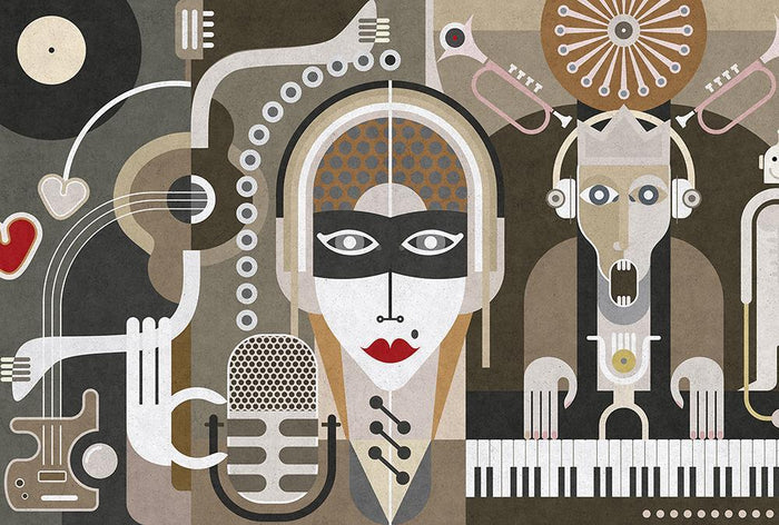 Wall of Sound - Custom Sized Wallpaper Mural (per m2) - Style 2