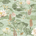 Water Lily Wallpaper - Green