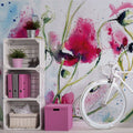 Watercolour Poppy Mural Wallpaper