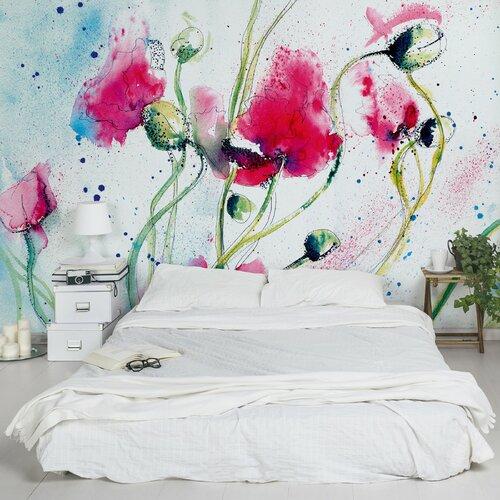 Watercolour Poppy - Mural NZ-Mural