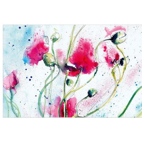 Watercolour Poppy - Mural NZ-Mural