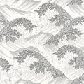 Waves Wallpaper - Blanc Noir