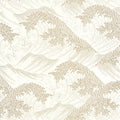 Waves Wallpaper - Blanc Or