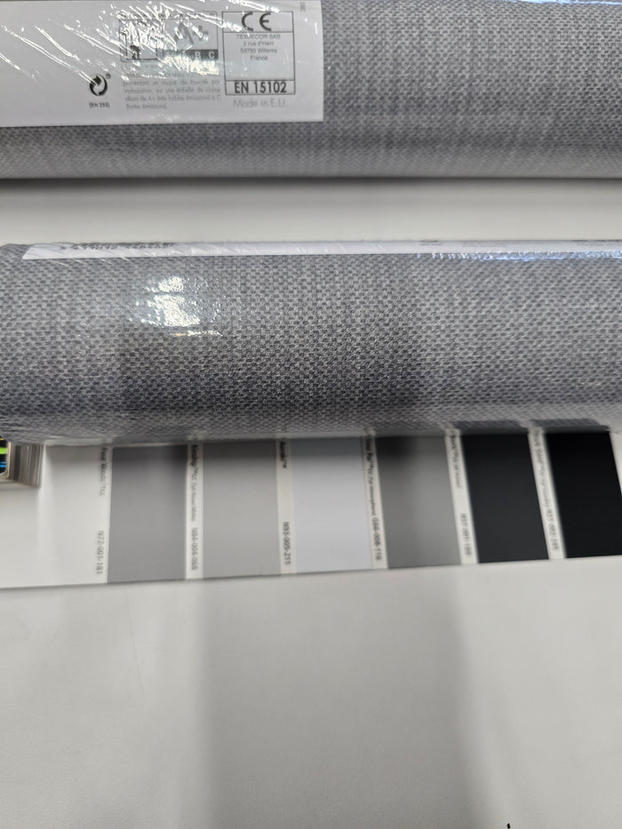 Weave Textured Vinyl Wallpaper (Uni Natte) - Smoke Grey - 4 Rolls Left