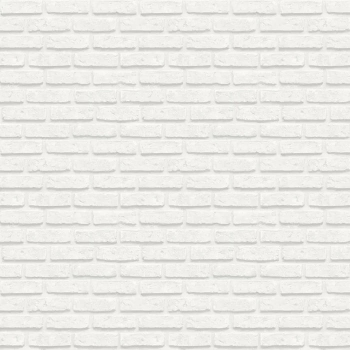 White Brick Wallpaper - White - Discontinuing