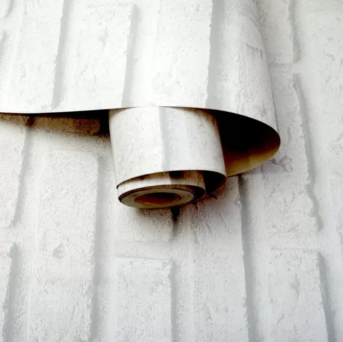 White Brick Wallpaper - White - Discontinuing