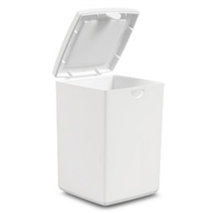 WHITE PLASTIC SNAP LOCK URNS-MEDIUM CHILD SIZE