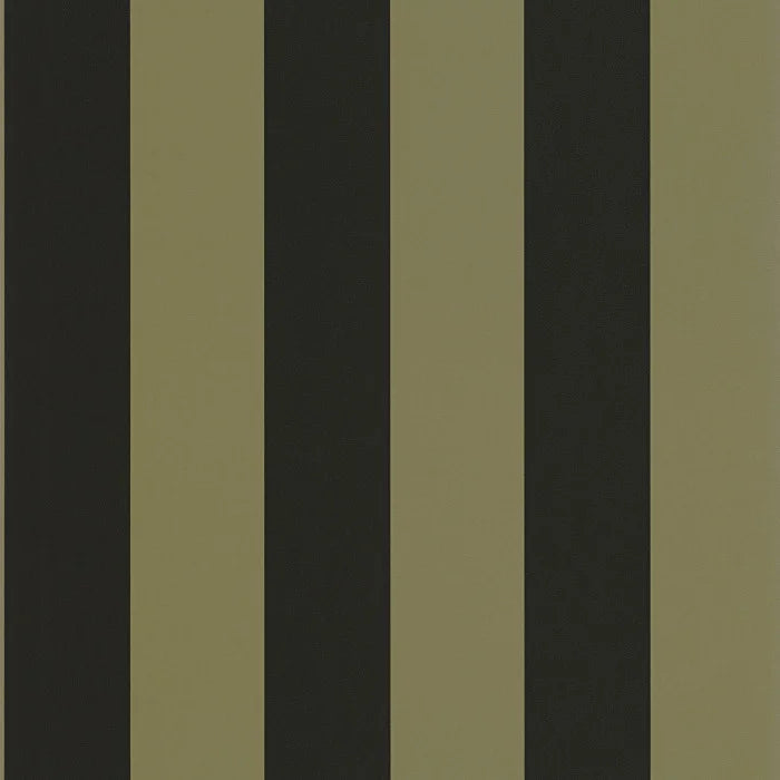 Wide Lines Wallpaper - Olive Green