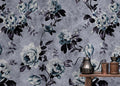 Wild Rose - Custom Sized Wallpaper Mural (per m2) - Blue