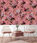 Wild Rose - Custom Sized Wallpaper Mural (per m2) - Pink/Red