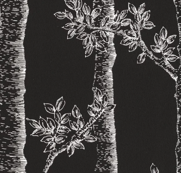 Woodlands Wallpaper - Noir (Black)