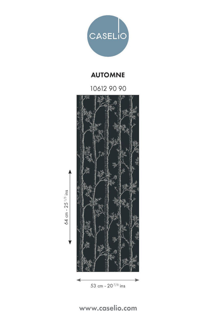 Woodlands Wallpaper - Noir (Black)