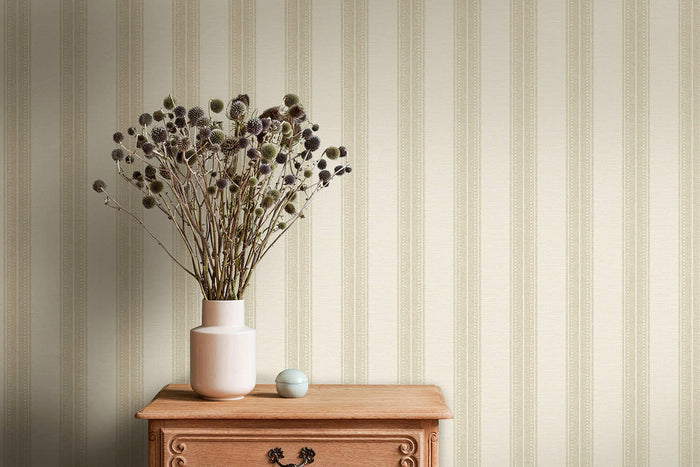 Yuste Stripe Wallpaper - Beige/Cream