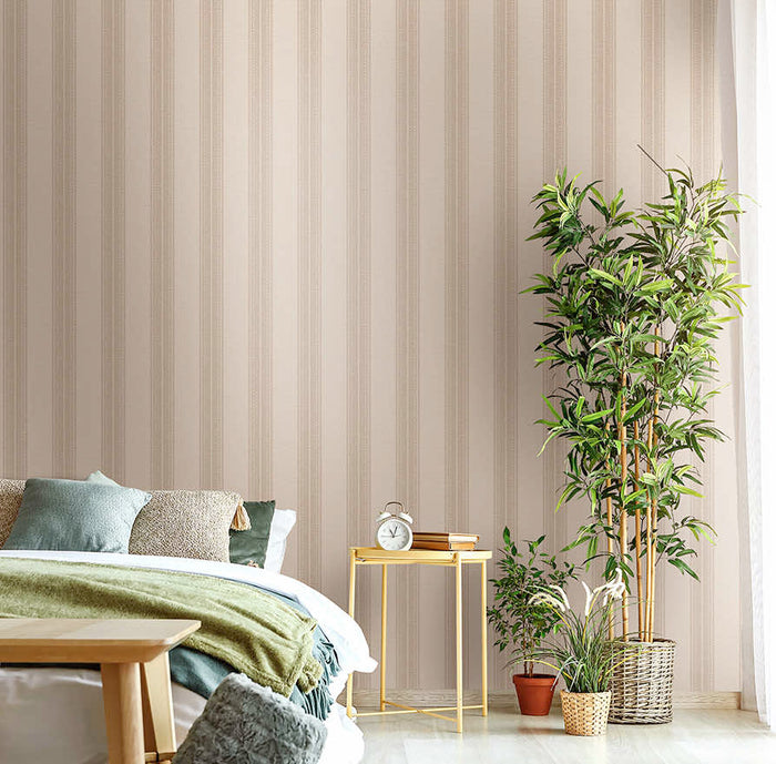Yuste Stripe Wallpaper - Coral
