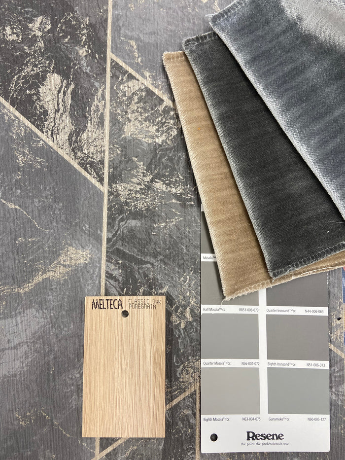 Zarci - Geometric Marble Wallpaper - Charcoal/Gold - Last 23 Rolls